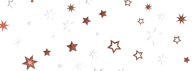 Celestial Cascades: 3D Illustration Conjures a Rainfall of Gold Stars