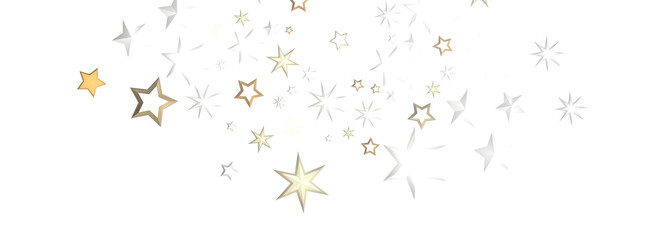 Falling Christmas Luminaries: Magnificent 3D Illustration Showcasing Falling Holiday Celestial Bodies