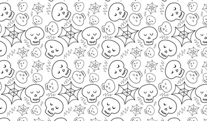 Free vector halloween seamless pattern background