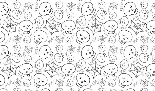 Free vector halloween seamless pattern background