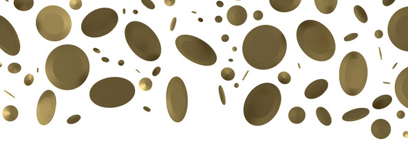 Golden Bliss: Exquisite 3D Illustration of Blissful Gold Confetti