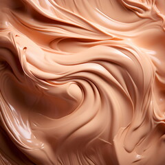 Brown tonal texture, basis cream, abstract cosmetic background close up. - obrazy, fototapety, plakaty