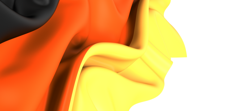 National heritage: The German flag in vibrant colors