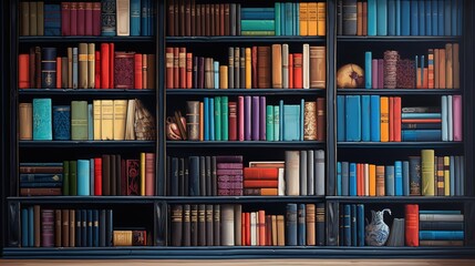 Library. A large wall of books and old things.