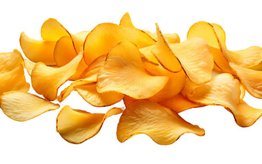 Twirling Potato Snacks Isolated on a Transparent Background PNG. Generative AI