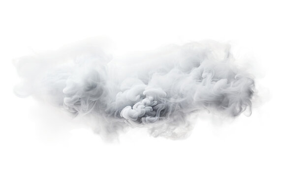 Cloud of Smoke Isolated on a Transparent Background PNG. Generative AI