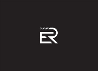 ER letter logo design and monogram logo