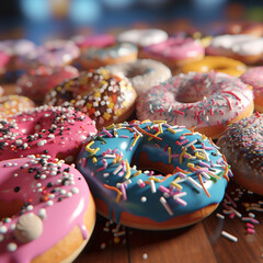 delicious donut theme design illustration