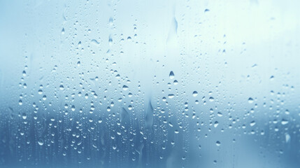 A rain-streaked window, capturing the beauty of nature's tears