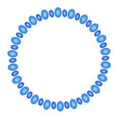 sapphire jewelry stone round frame for fashion design