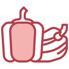 Ball pepper filled outline icon,linear,outline,graphic,illustration