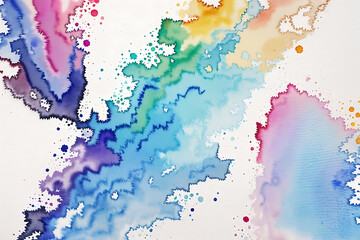 Obraz premium Blend different watercolor inks to create a soft, flowing background