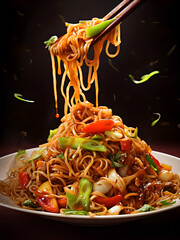 Yakisoba noodles. Japanese street food yakisoba. Chinese chow mein noodles. asian food dry noodle. Japanese soba noodles recipe vegetarian. Authentic singapore noodles recipe. Spicy thai dry noodle.