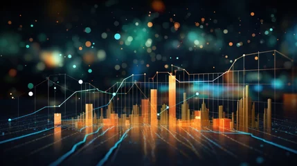 Representation of data analytics,charts, graphs and data driven insights emerging from a sea of information © Damian Sobczyk