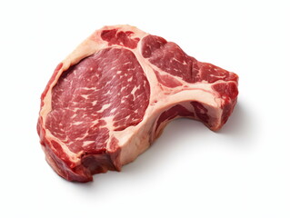Fototapeta premium Fresh raw beef steak isolated on white