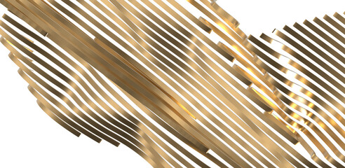 Luminous Fabric: Abstract 3D Gold Cloth Illustration for Radiant Visuals