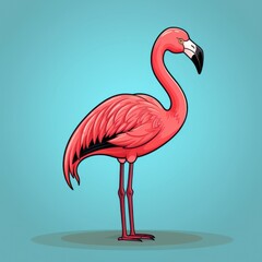 Cartoon flamingo illustration