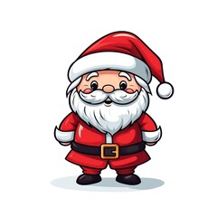 Cute Santa Claus cartoon character