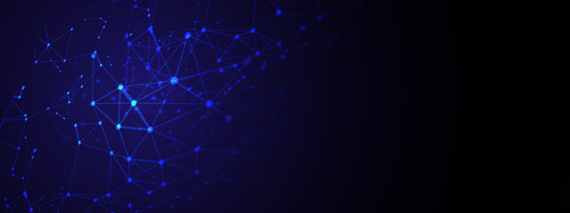 A beautiful Abstract digital technology background with network connection lines.	