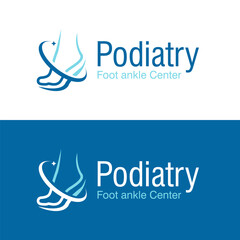 podiatry logo design vector icon symbol template