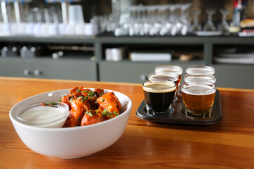 Wings and Beer Flight