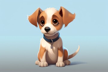 Illustration of a cute puppy
