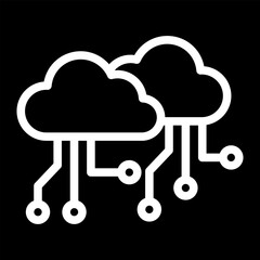 Cloud icon or logo isolated sign symbol vector illustration - Collection of high quality black style vector on white background