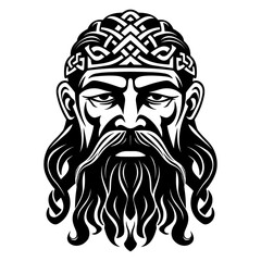 Viking man in celtic knot style 