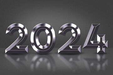 2024 New Year Vector Illustration: A Vibrantly Design in a Stylish and Trendy Format to Celebrate...