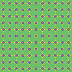 abstract image with geometric figures of green orange blue color