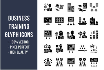 Business Training Glyph Icons