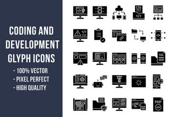 Coding and Development Glyph Icons