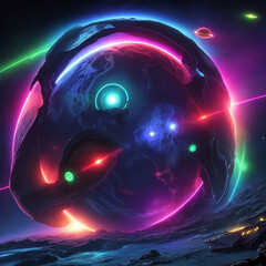 Beautiful Outer Planet. AI Generated