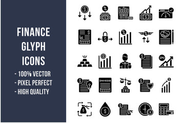 Finance Glyph Icons