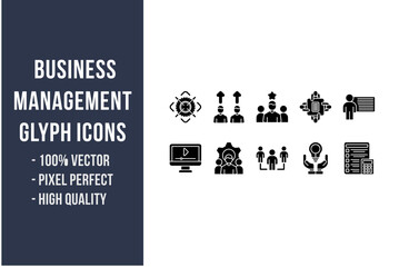 Business Management Glyph Icons