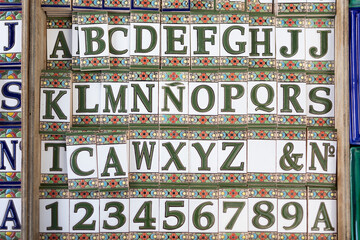 Ceramic alphabet tiles, a beautiful fusion of art and language