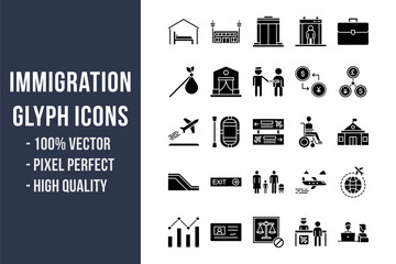 Immigration Glyph Icons