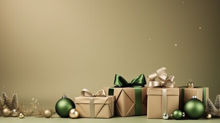 gift box ,Christmas tree and Christmas and blurred background. decorations, xmas, celebrate new year happy festival, party, gift, present, card, happiness, countdown