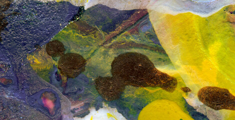 Color Splash: Soft Watercolor Illustration with Vibrant Ink Stain Details