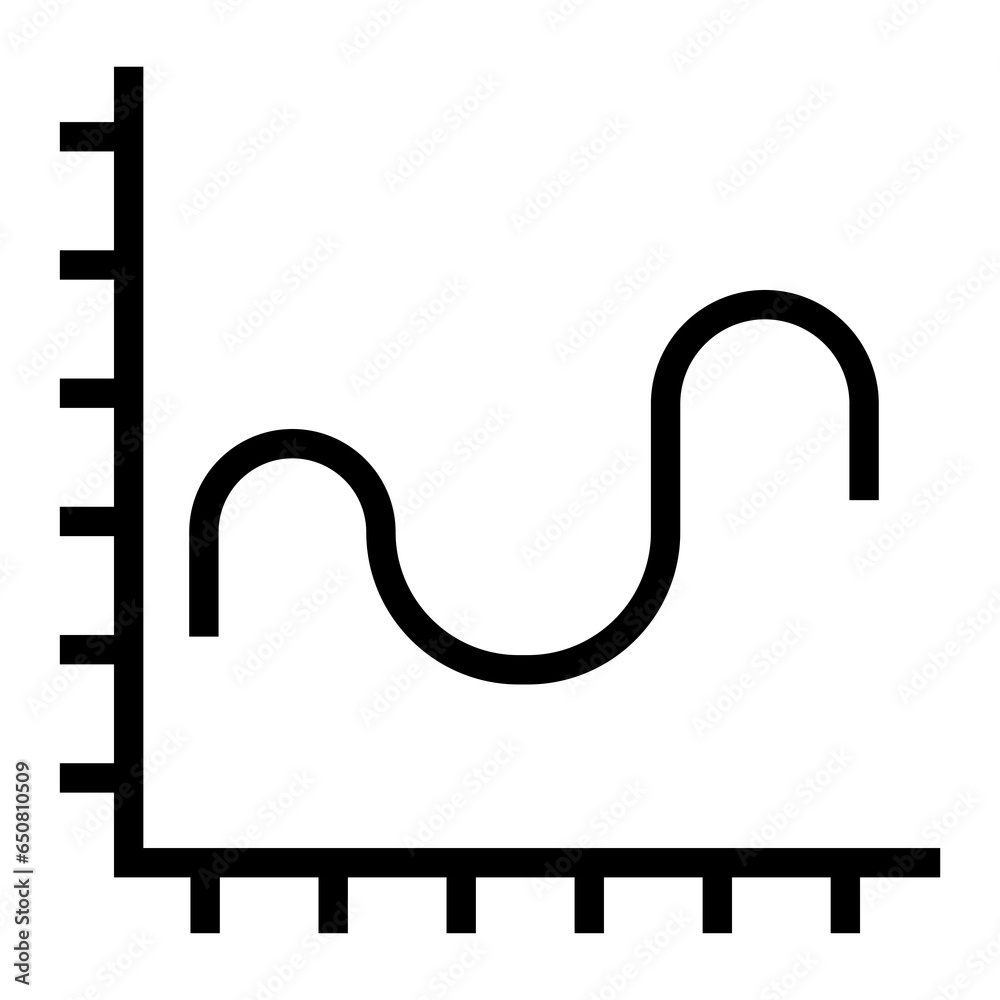 Poster curve vector icon