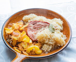 sauerkraut kassler kartoffeln bratkartoffeln bauernschmaus 