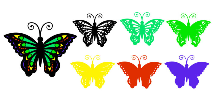 Multilayer openwork butterfly for cutting.