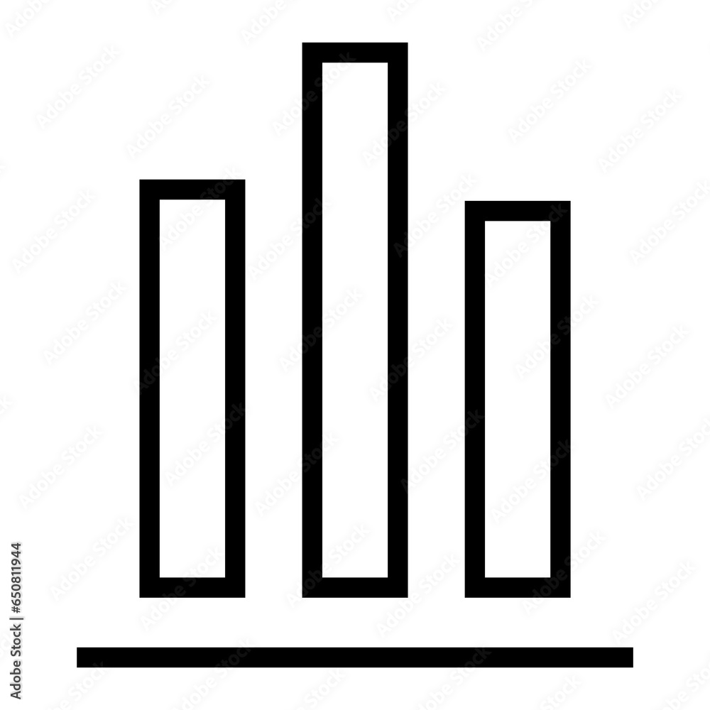 Poster Bar chart Graph vector icon