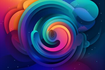 Fototapeta premium A vibrant and dynamic spiral design on an abstract background