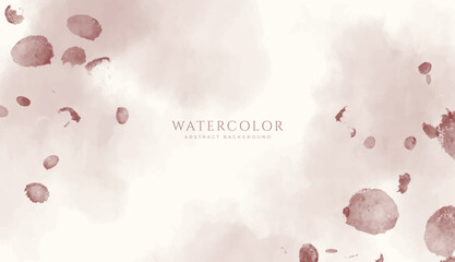 Abstract horizontal watercolor background. Neutral light colored empty space background illustration