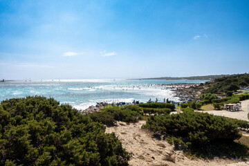 Fototapeta na wymiar Beautiful La Pelosa beach in Stintino, Sardinia, Italy