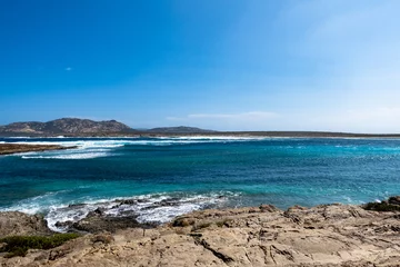 Printed kitchen splashbacks La Pelosa Beach, Sardinia, Italy Beautiful La Pelosa beach in Stintino, Sardinia, Italy