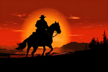 Horseback Adventurer in Digital Art