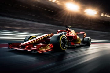 Fototapete Racing car on formula 1 track © thejokercze