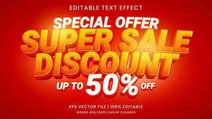 Super sale promo 3d editable text effect